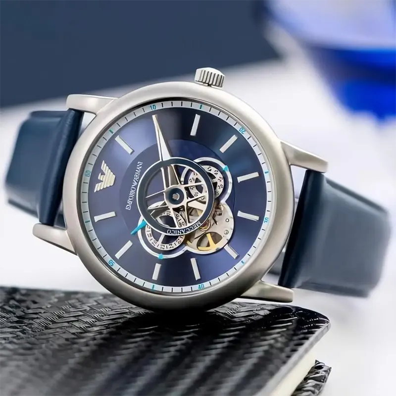 Emporio Armani Luigi Automatic Blue Dial Men's Watch- AR60011